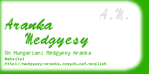 aranka medgyesy business card
